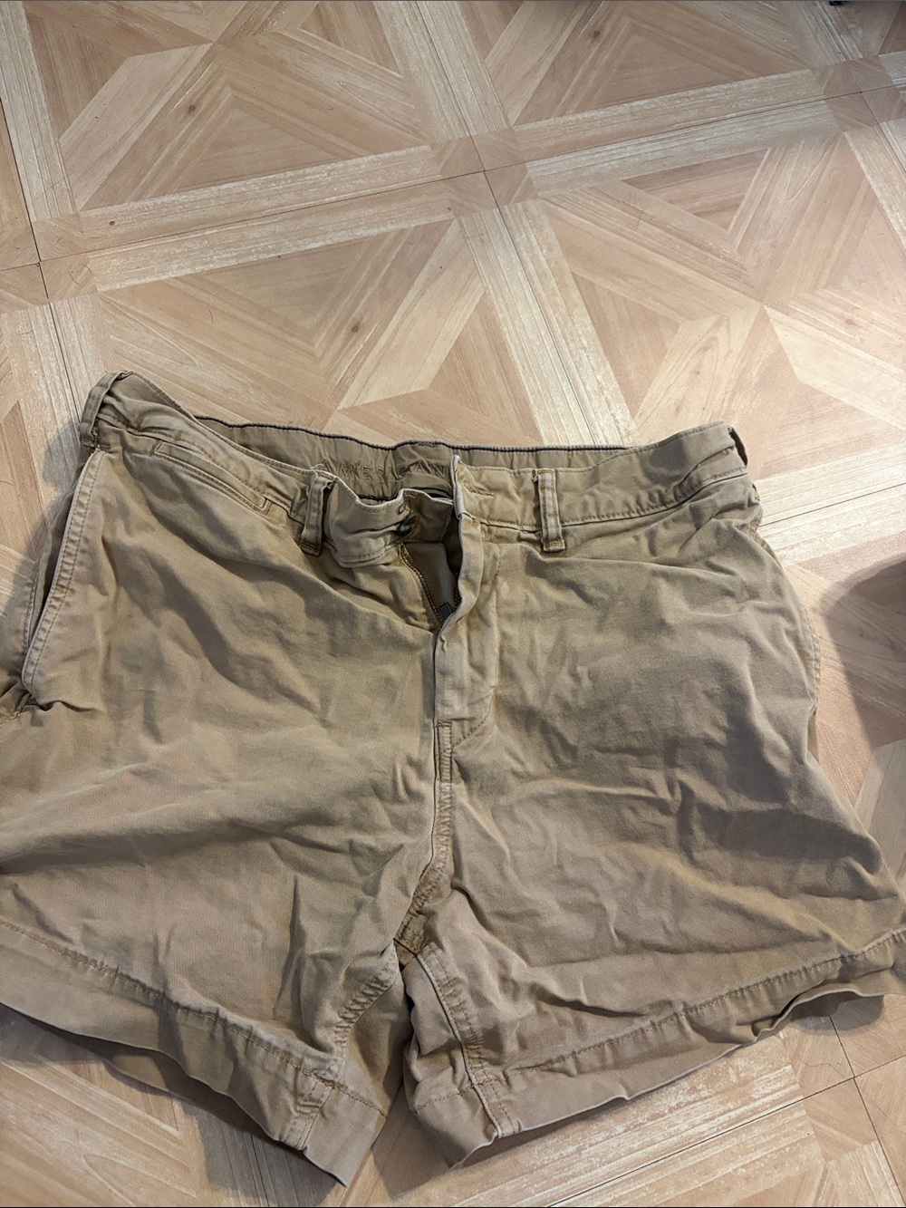 American Eagle Ne(x)t Level Flex Khaki Shorts